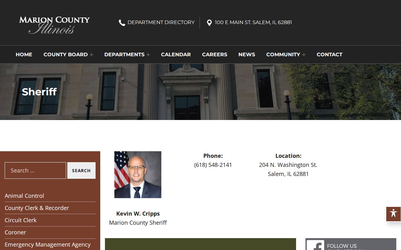 Official Marion County Sheriff contact page and app information