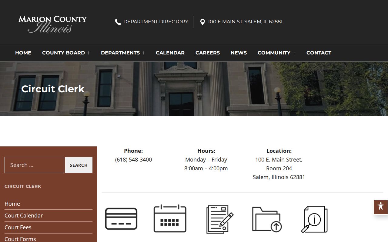 Official Marion County Circuit Clerk office information
